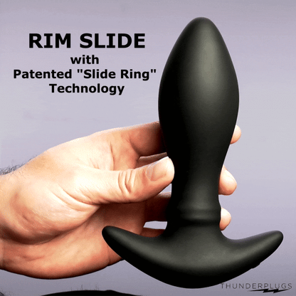 Rim Slide 10X Sliding Ring Silicone Butt Plug with Remote