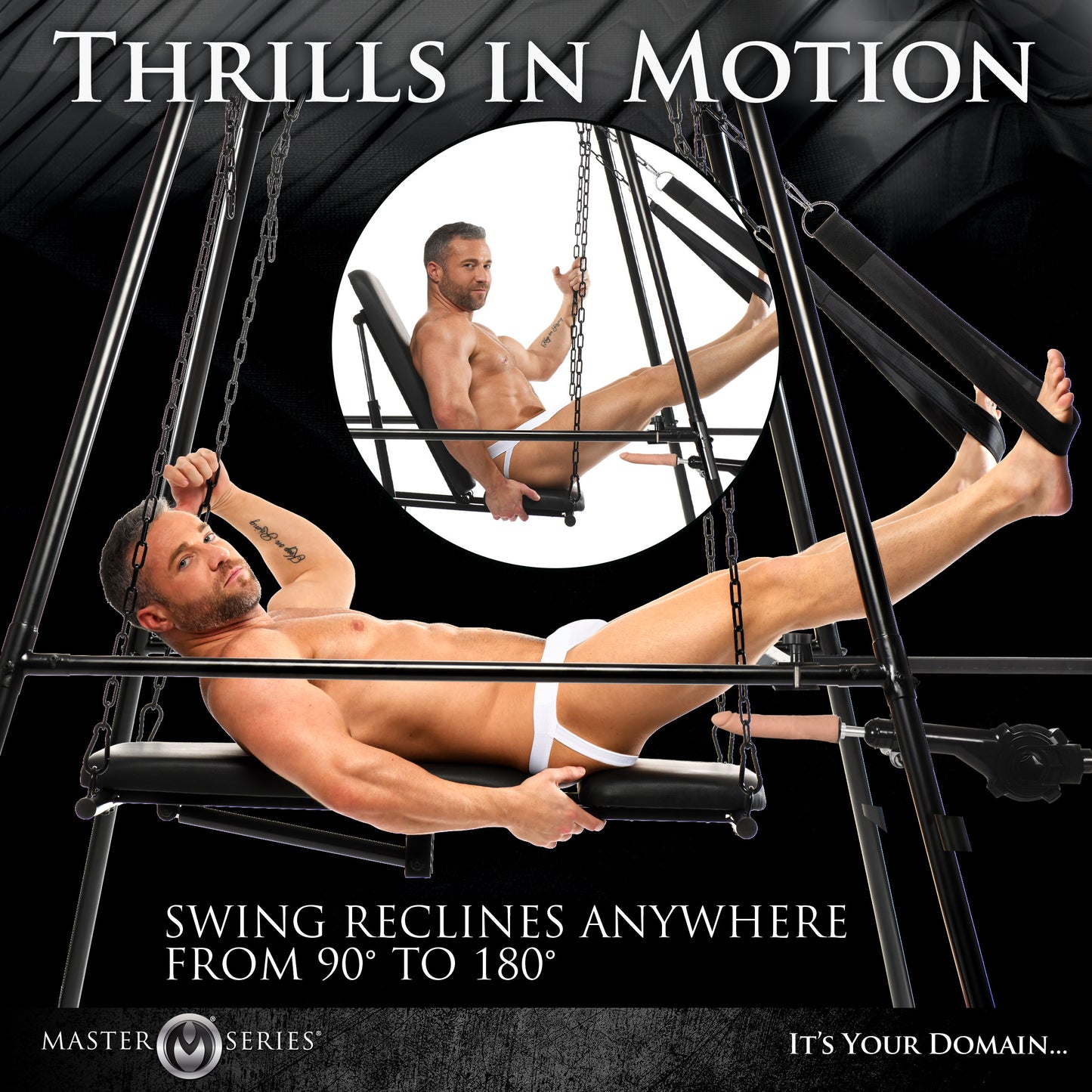 Throne Adjustable Sex Swing with Stand