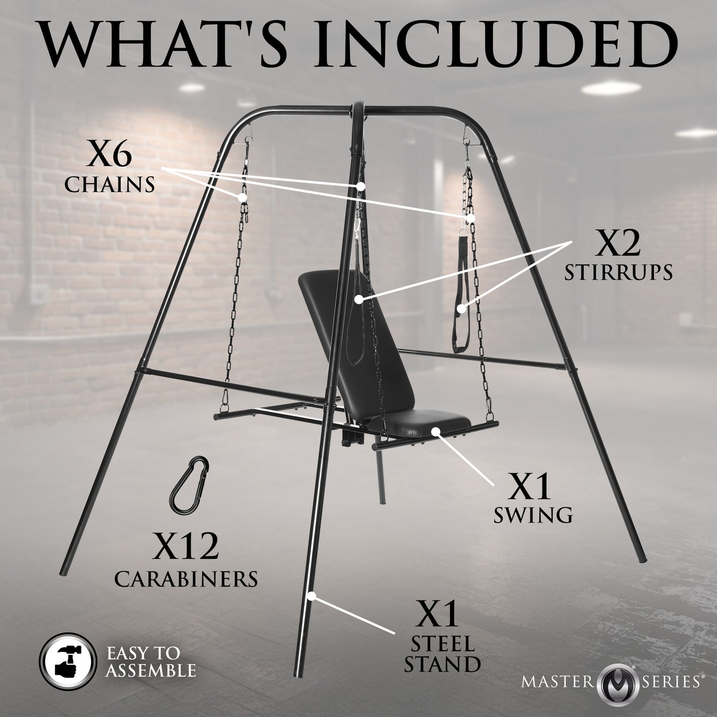 Throne Adjustable Sex Swing with Stand