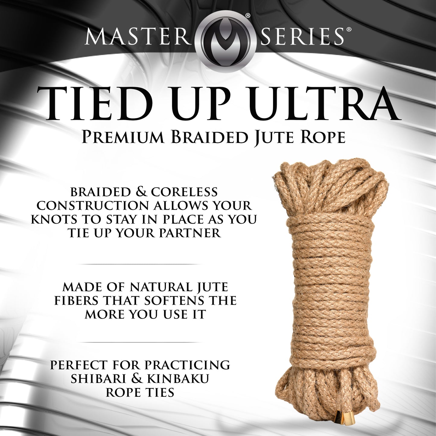 50ft Premium Braided Jute Bondage Rope