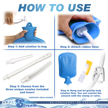 Deluxe Shower Enema Kit with 5 Tips