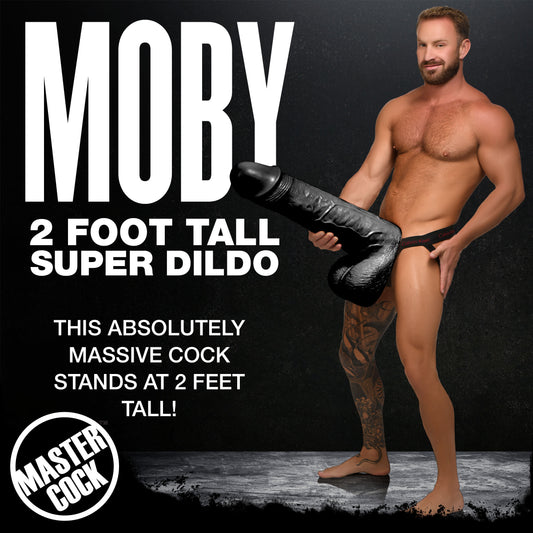 Black Moby Huge 2 Foot Tall Super Dildo