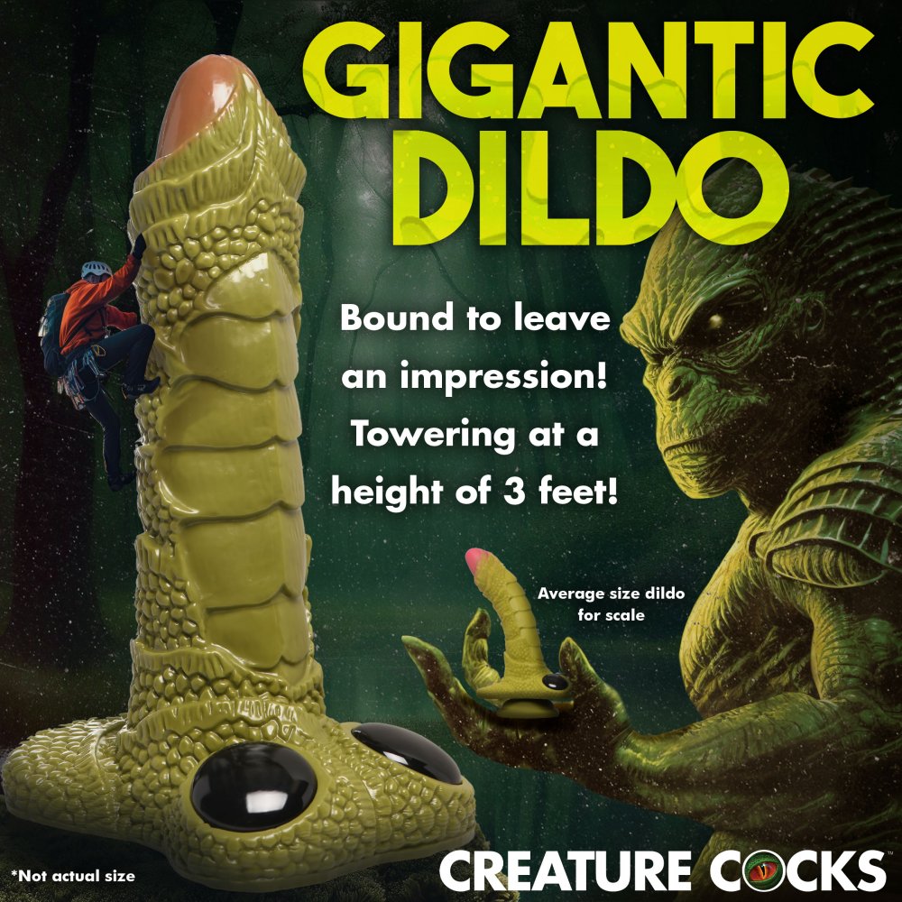Scaly Swamp Monster 3 Foot Giant Dildo