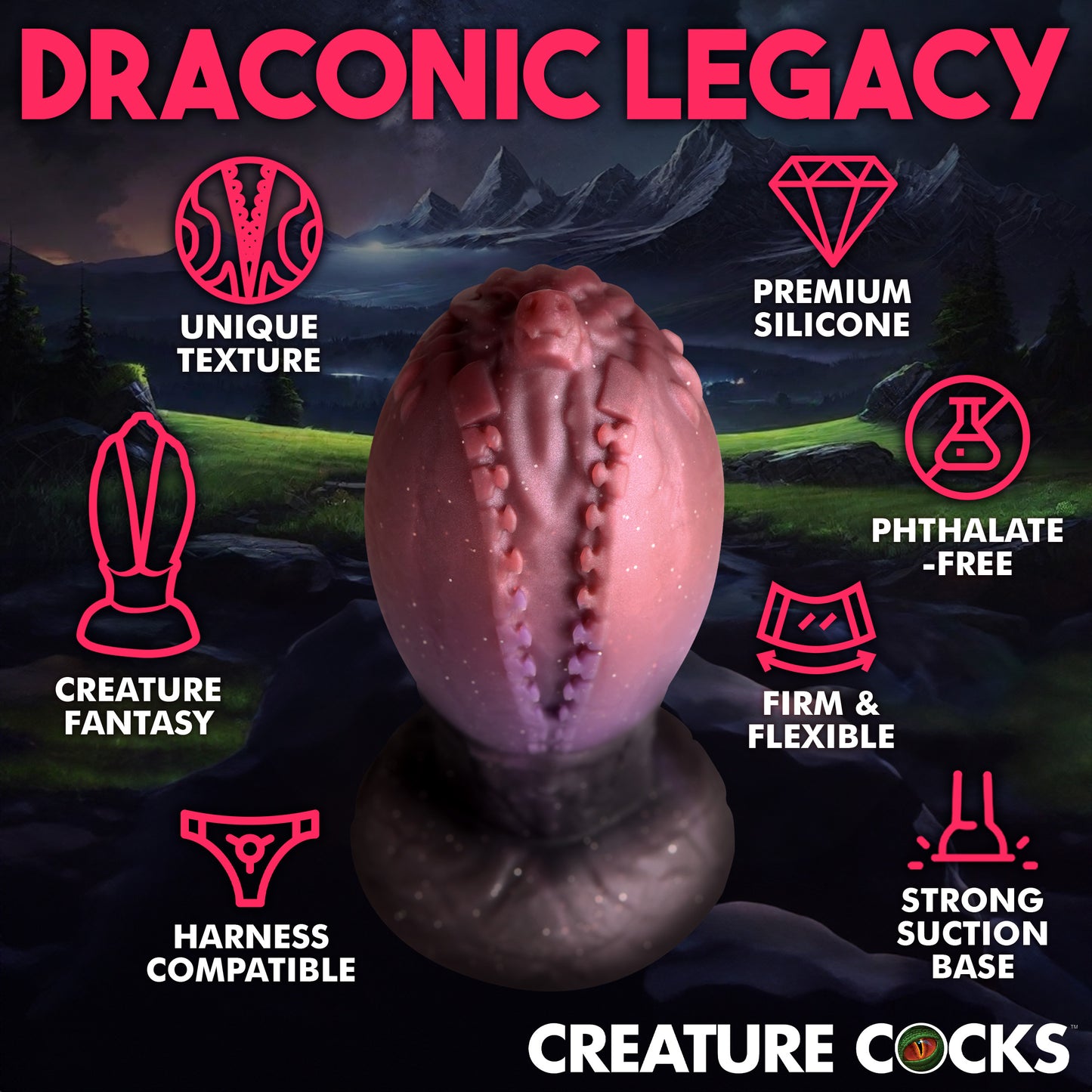 Large Dragon Hatch Silicone Egg + Free Lubricant