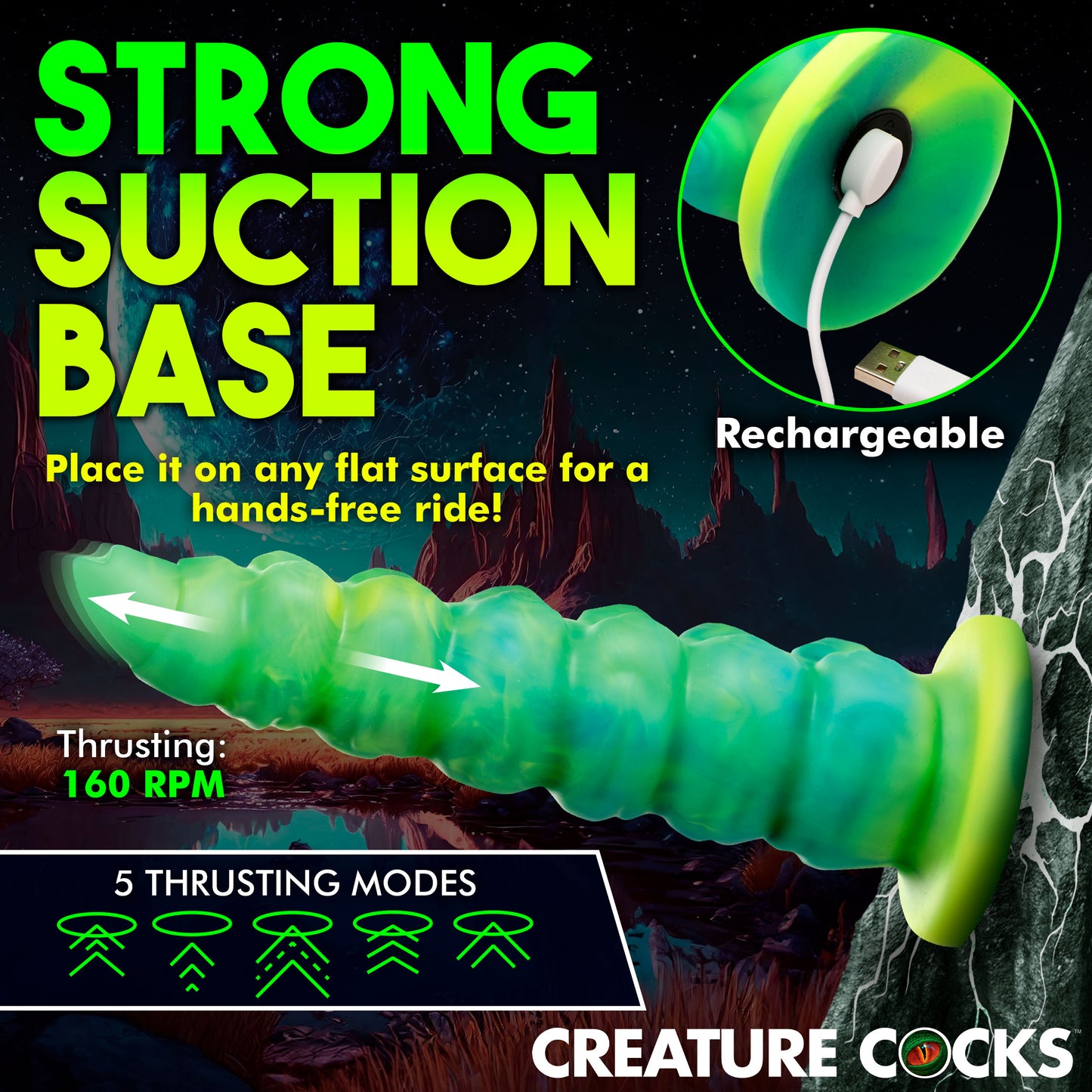 Squirmer Thrusting and Vibrating Silicone Dildo Boyzshop Squirmer Thrusting and Vibrating Silicone Dildo Boyzshop
