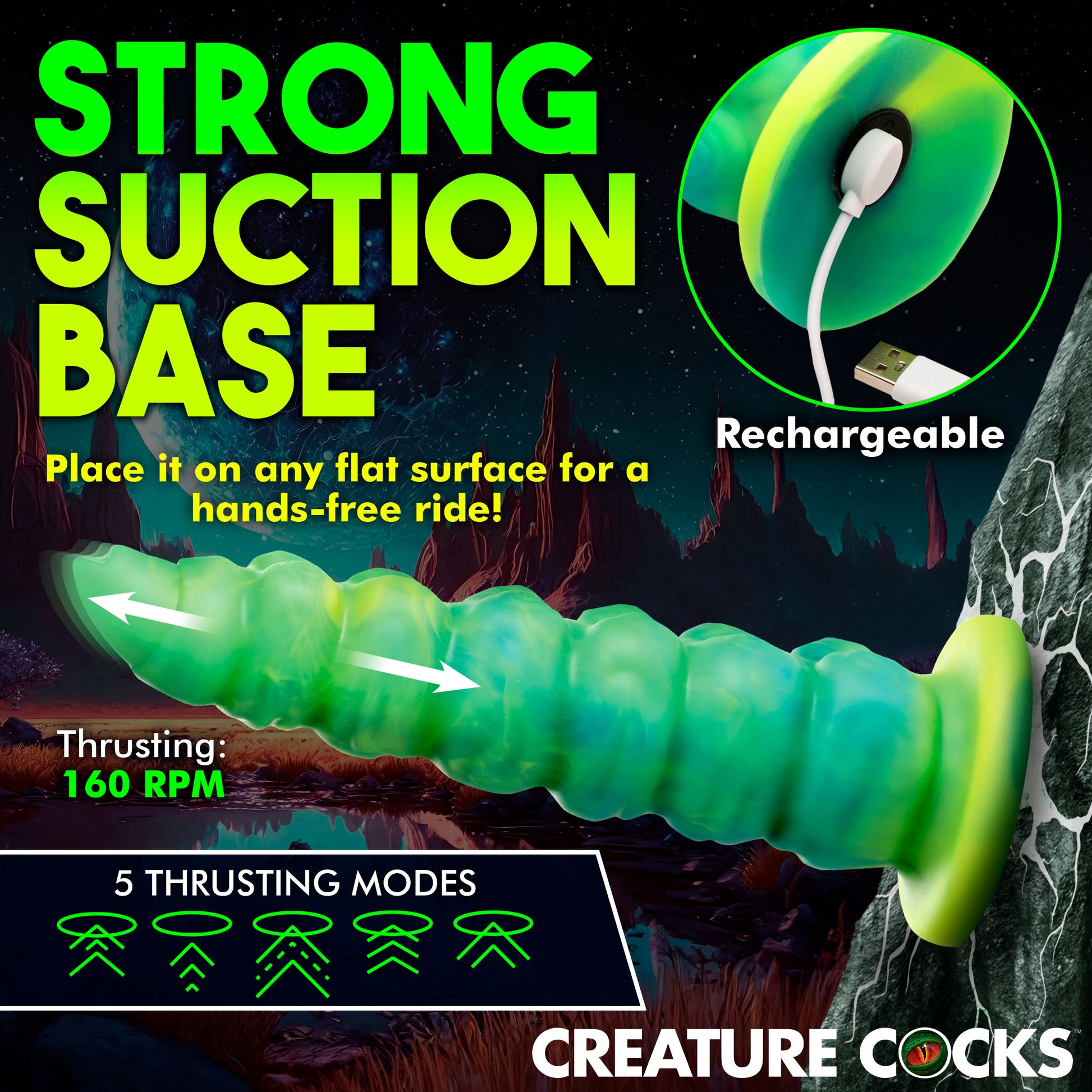 Squirmer Thrusting and Vibrating Silicone Dildo Boyzshop Squirmer Thrusting and Vibrating Silicone Dildo Boyzshop