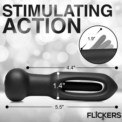 Bum Flick Vibrating and Flicking Silicone Butt Plug with Remote