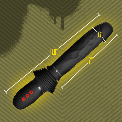 The Ultimate Power Pounder | Vibrating & Thrusting Silicone Dildo w/ Remote
