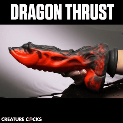 Dragon Thrust Thrusting & Vibrating Silicone Dildo