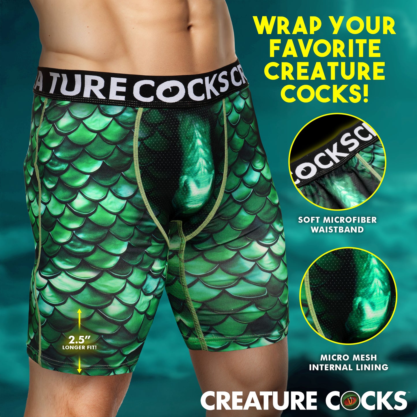Cockness Monster Lake Creature Boxer Shorts