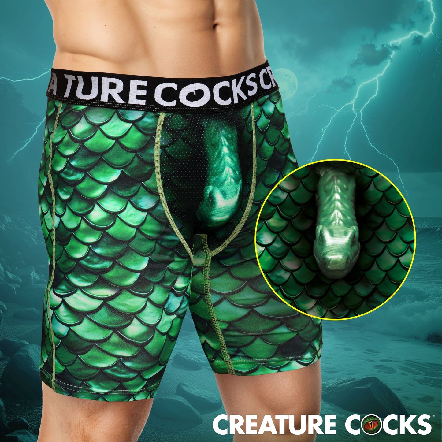 Cockness Monster Lake Creature Boxer Shorts