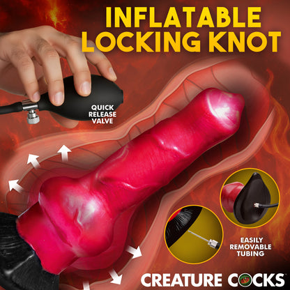 Hell Hound Inflatable Silicone Dildo