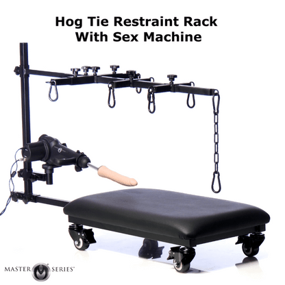 Hog Tie Restraint Rack with Sex Machine