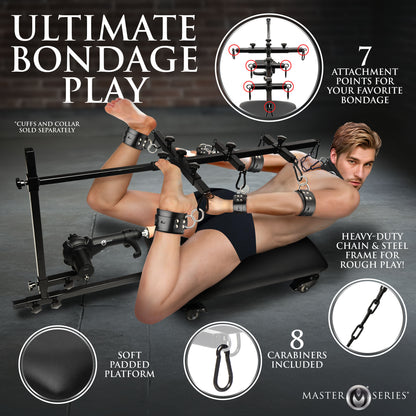Hog Tie Restraint Rack with Sex Machine