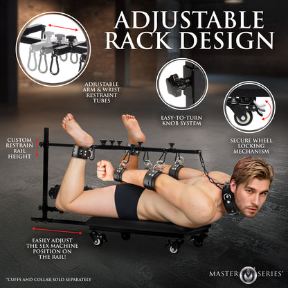 Hog Tie Restraint Rack with Sex Machine