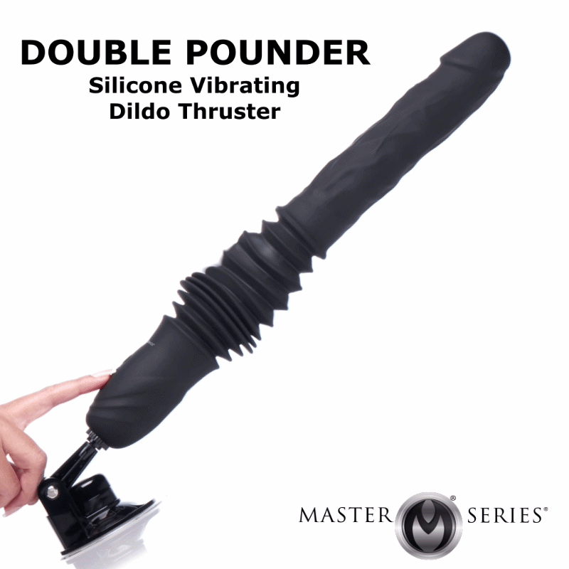 Double Pounder Silicone Vibrating Dildo Thruster