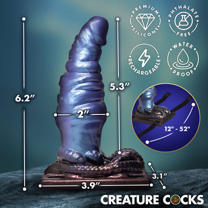 Lord Neptune Creature Cocks gay sea-god vibrating dildo tentacle strap-mount wireless remote