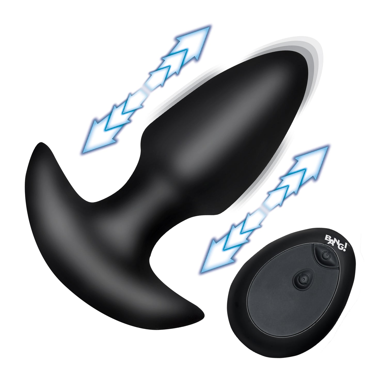 Thrusting & Vibrating Silicone Butt Plug