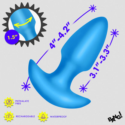 Thrusting & Vibrating Silicone Butt Plug