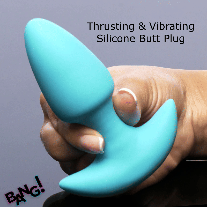 Thrusting & Vibrating Silicone Butt Plug