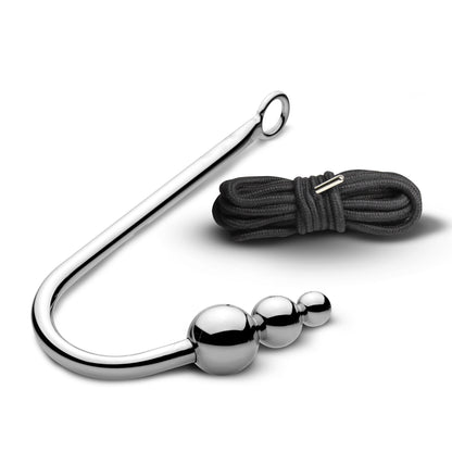 Beaded Anal Hook with Rope