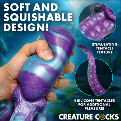  Thick silicone tentacle arms on Tenta Stroke fantasy cock stroker showing
squeeze grip design 