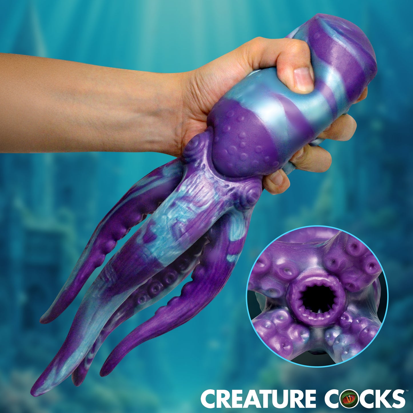 Creature Cocks Tenta Stroke tentacle silicone cock stroker in galaxy
purple for men 