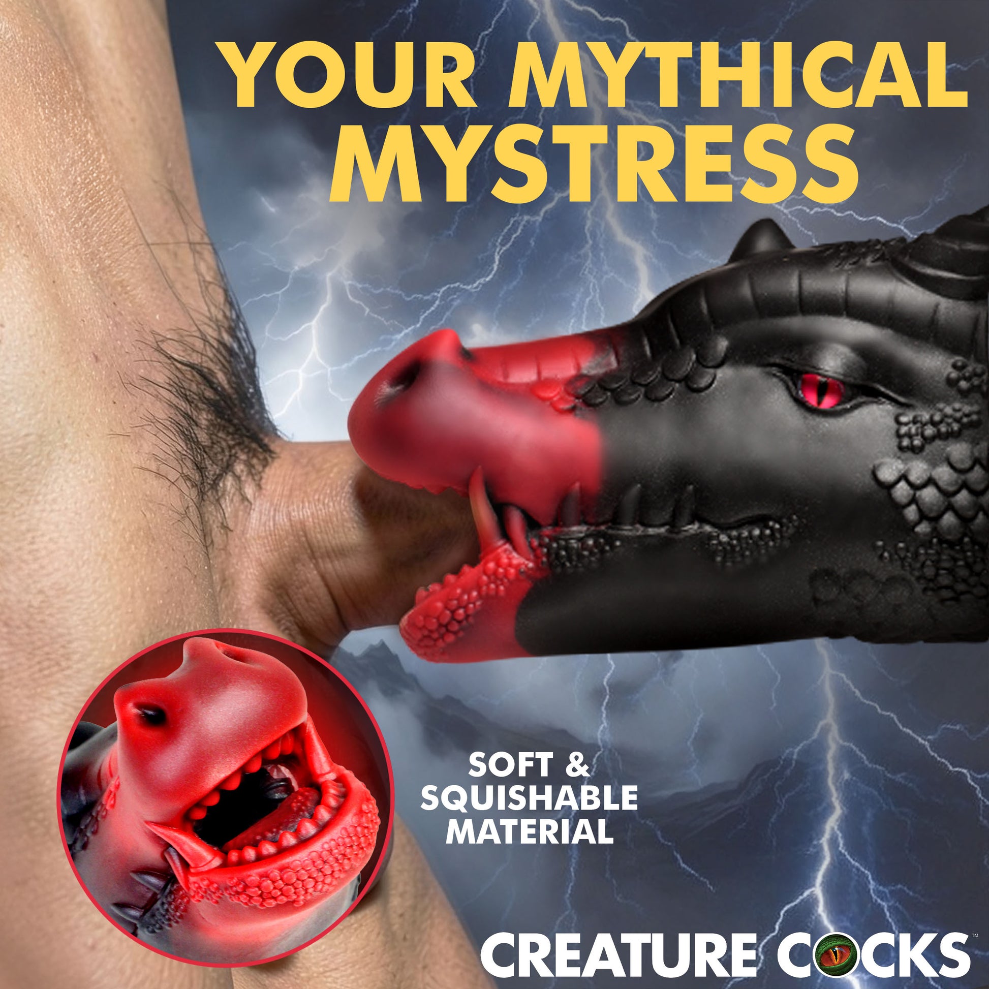 shop Drago Creature Cocks silicone dragon masturbator ash for gay-friendly solo pleasure