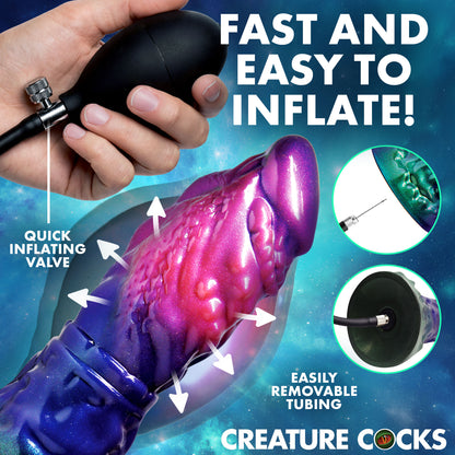 inflatable creature dildo gay men expandable girth suction cup
harness anal play