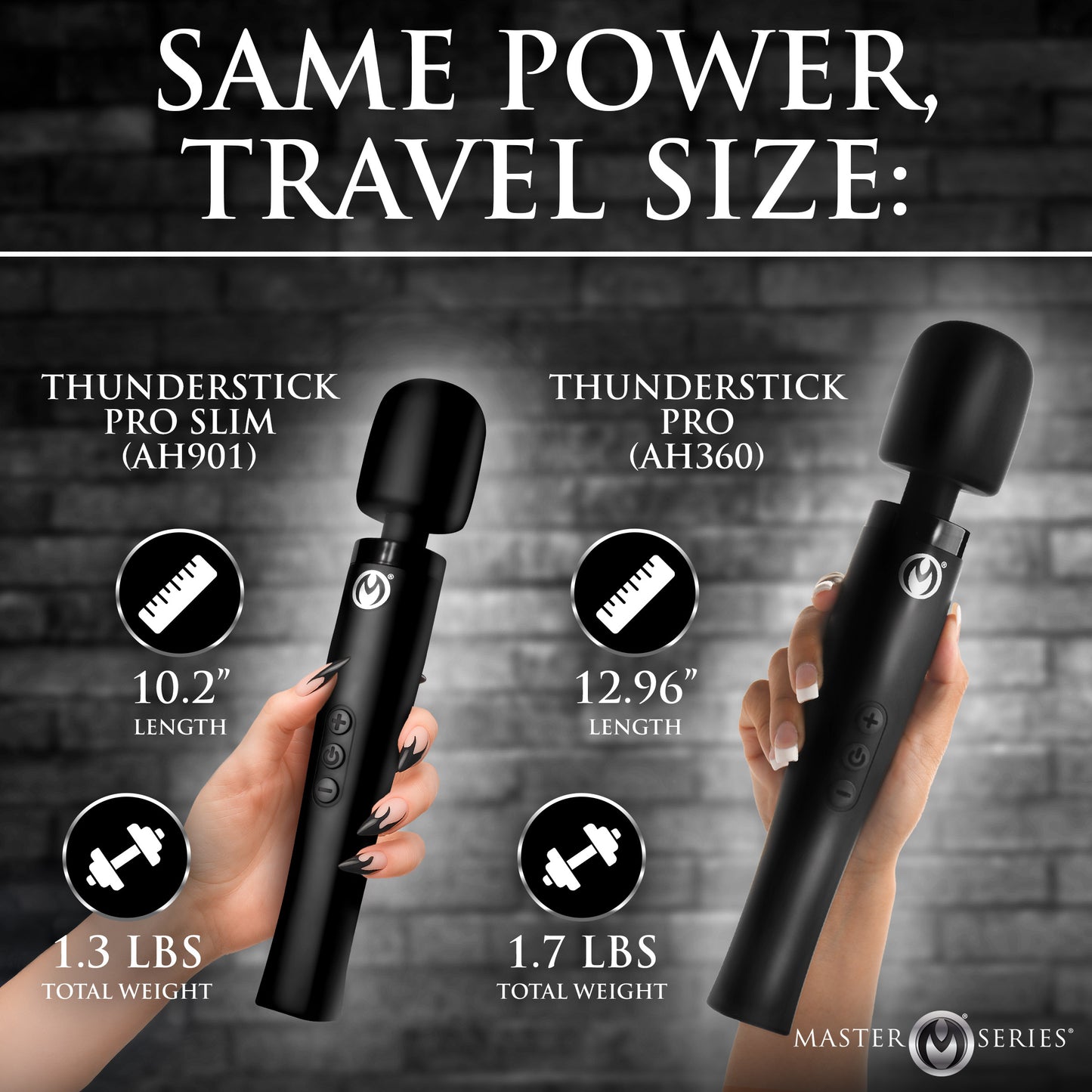 Thunderstick Pro Slim Wand Massager