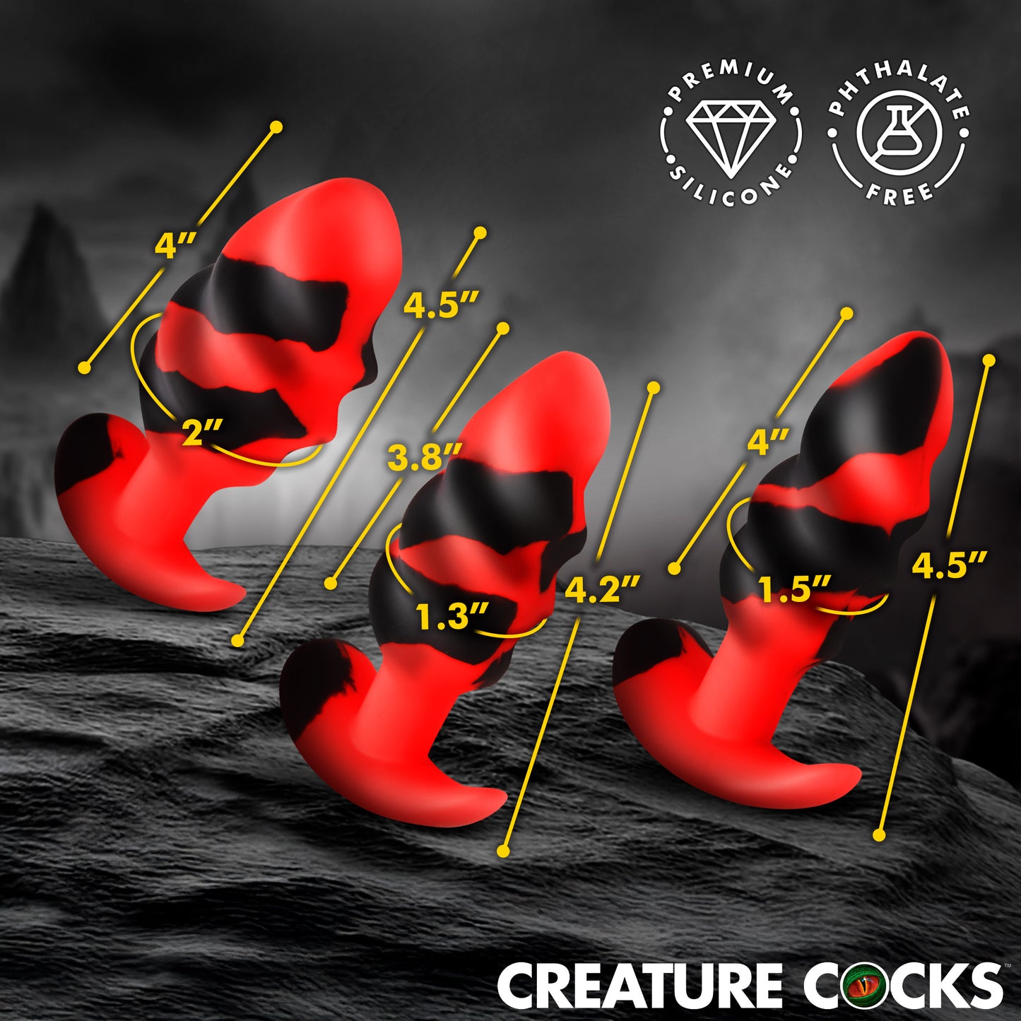Dragon Trainer Silicone Butt Plug Set