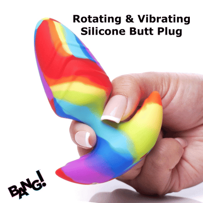 Rotating and Vibrating Silicone Butt Plug