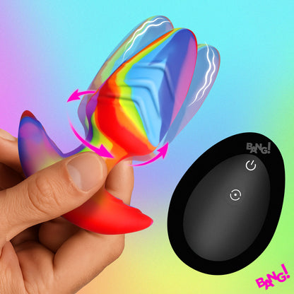 Rotating and Vibrating Silicone Butt Plug