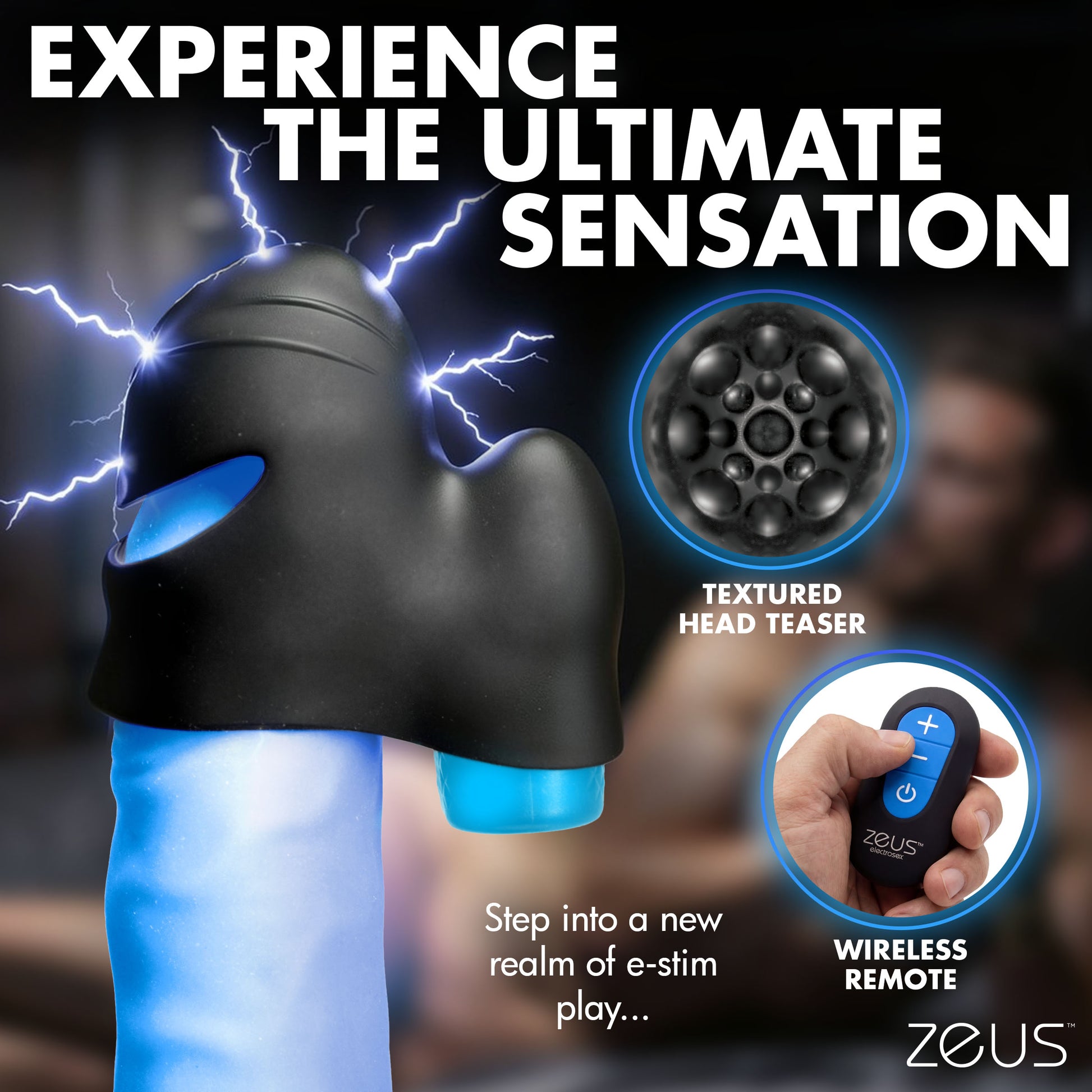 shop Zeus 2-in-1 e-stim anal plug head teaser kit for gay-friendly kink pleasure online