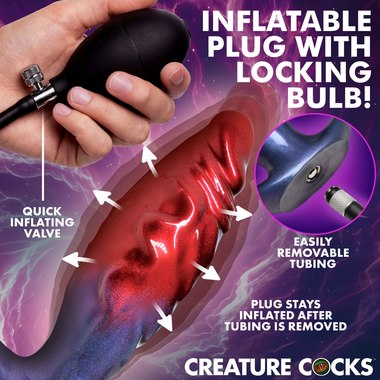Anal Invader Inflatable Silicone Anal Plug