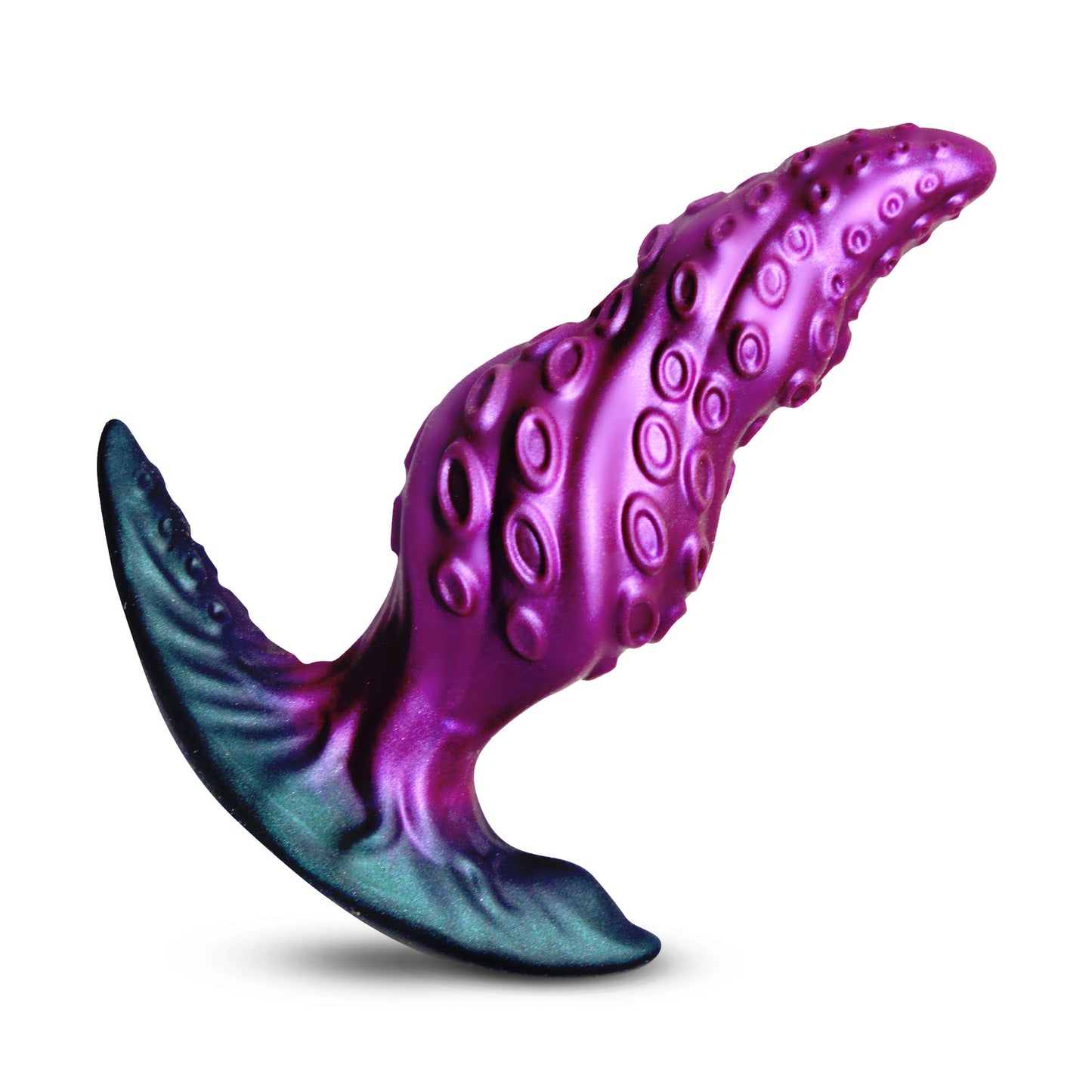 tentacle anal plug gay men 2 inch girth full sucker texture dark violet