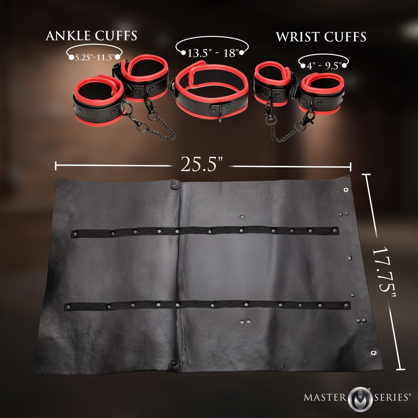 Scarlet Seduction Leather Bondage Travel Set