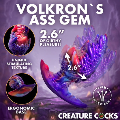 Heavy ridges bumps and spiraling ribs on VOLKRON anal plug for prostate
and wall stimulation