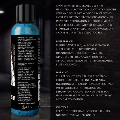 Master Series Electrosex Gel 8.5oz conductive formula for men's e-stim play sessions 