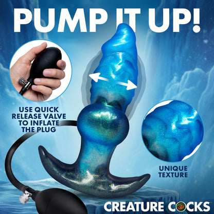 Blizzard anal plug gay men inflatable pump removable tubing quick release
valve