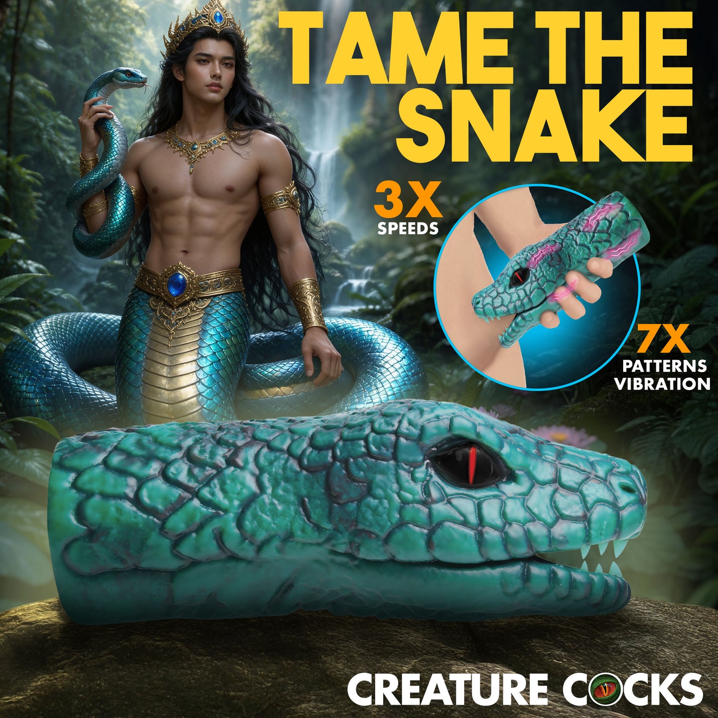 Python Vibrating Silicone Masturbator