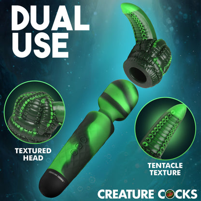 Octo Wand Silicone Vibrating Wand + Attachment