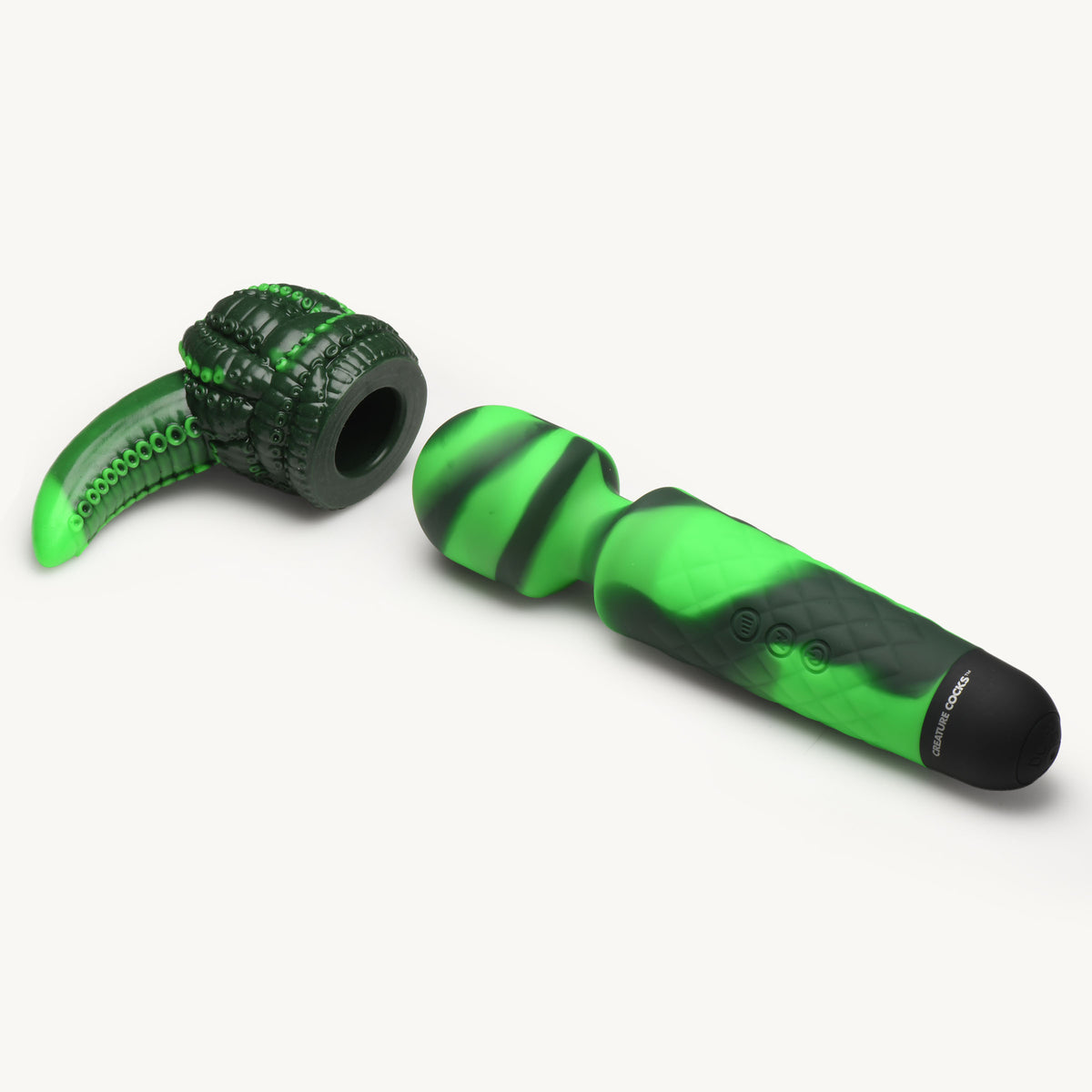 Octo Wand Silicone Vibrating Wand + Attachment