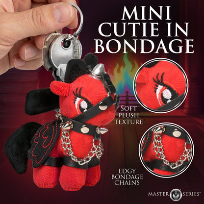 Best gay keychain plush pony red Master Series Scarlett vegan chains