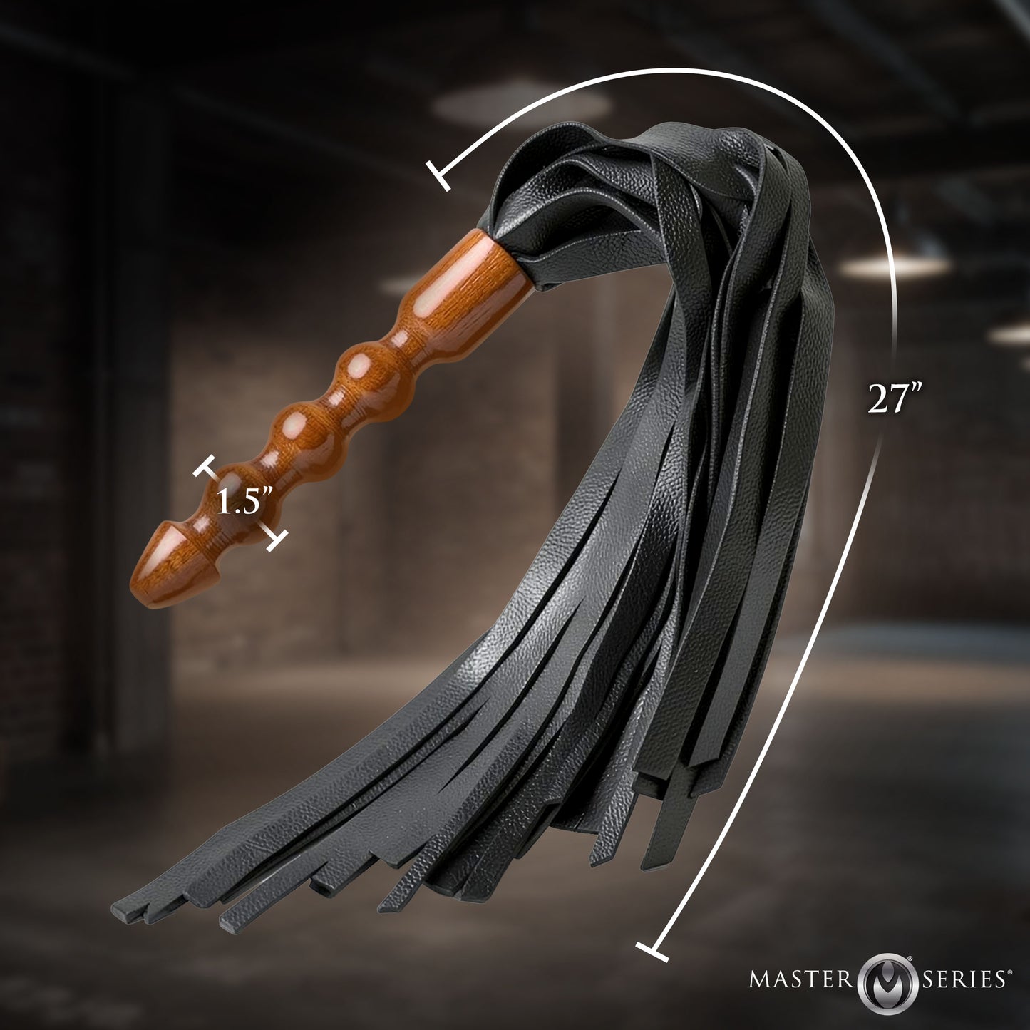 Master Series mahogany wood handle flogger prostate drag gay BDSM men kink
