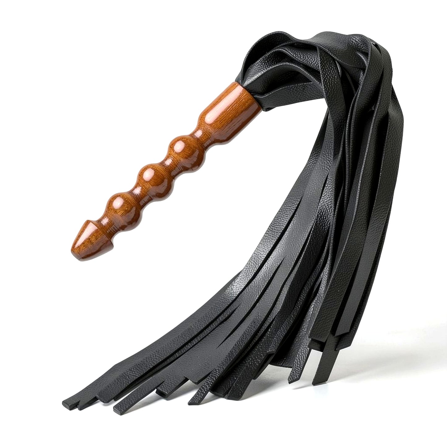 Lasher flogger wooden shaft anal handle bulbs leather falls gay men BDSM