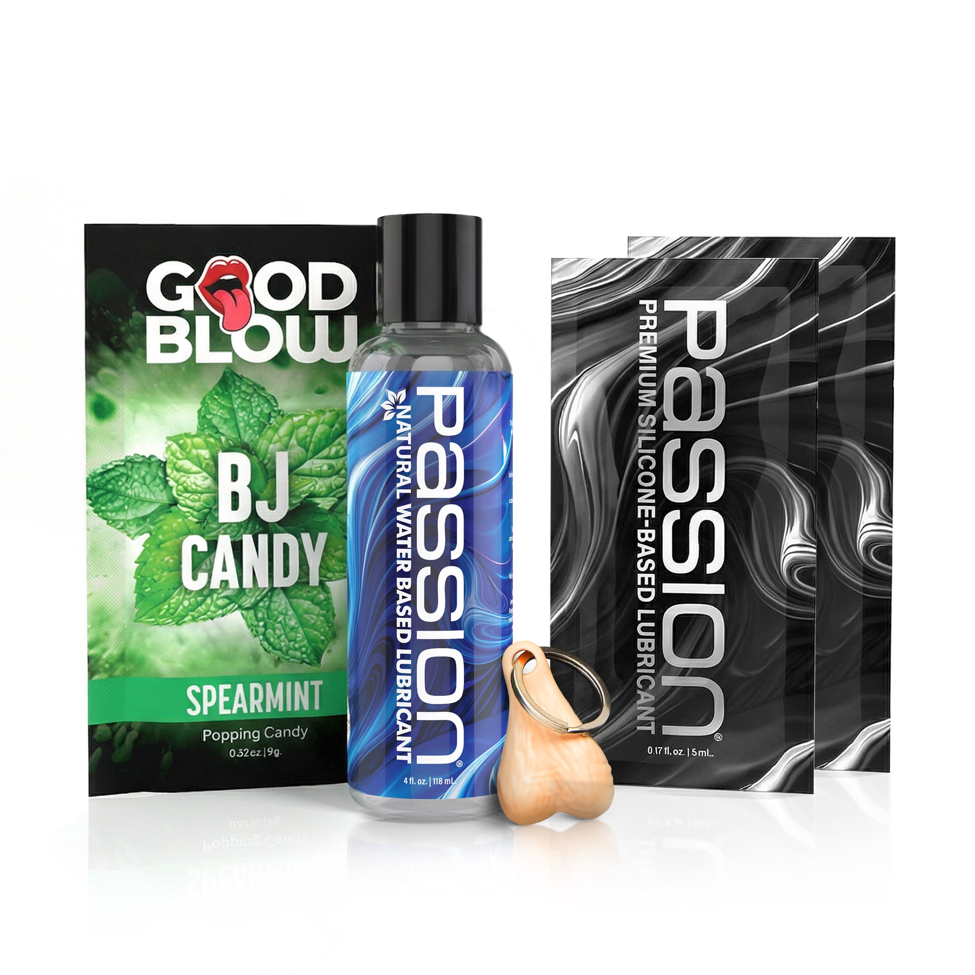 The GO Bag men's gay sex essentials bundle with lube and novelty accessories
