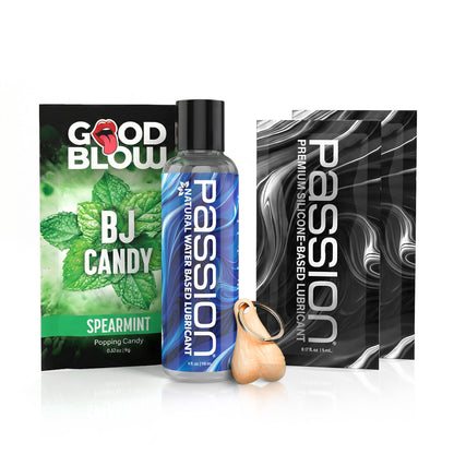 The GO Bag men's gay sex essentials bundle with lube and novelty accessories