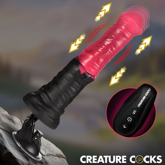 Creature Cocks Thrusting Gallop Thrusting & Vibrating Silicone Dildo. Unleash the Beast with the Thrusting Gallop