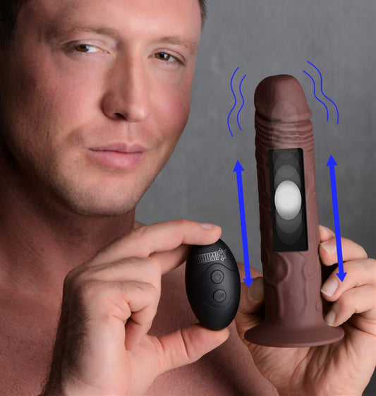 7X Remote Control Vibrating and Thumping Dildo